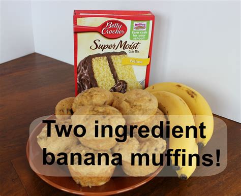 Easy Two Ingredient Banana Muffins Recipe Banana Recipes Banana