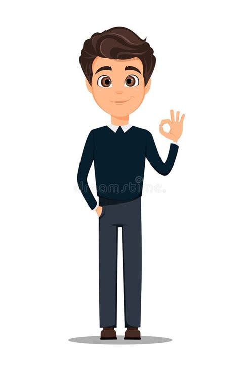 Personaje De Dibujos Animados Del Hombre De Negocios Hombre De Negocios