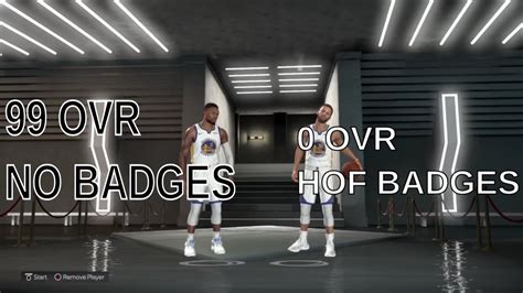 Overall With No Badges Vs Overall With All Hall Of Fame Badges