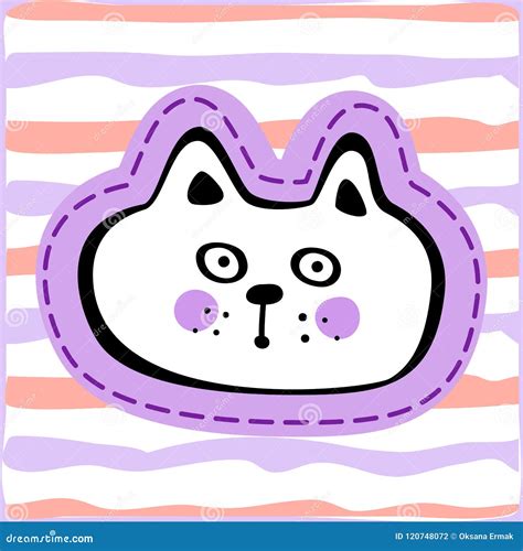 Hand Drawn Doodle Cat Icon Stock Illustration Illustration Of