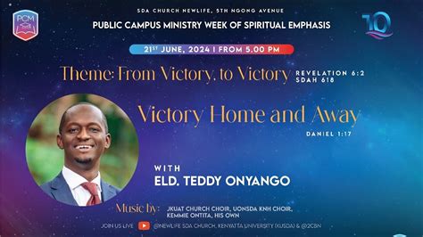 Live Pcm Week Of Spiritual Emphasis Victory Home And Away Eld