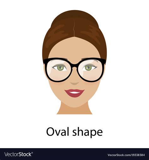 Woman oval face shape Royalty Free Vector Image