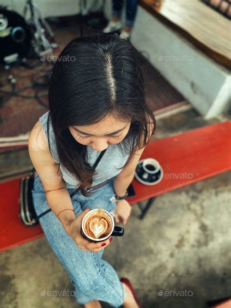 Women Drinking Coffee Cup Hot In Cafe Stock Photo By Jiraist PhotoDune
