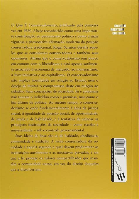 O Que É Conservadorismo Roger Scruton Bookando