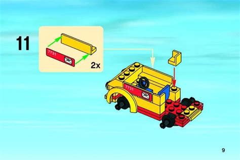 Lego Instructions For Set 7731 Mail Van City Traffic