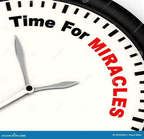 Time For Miracles Message Showing Faith In God Stock Illustration