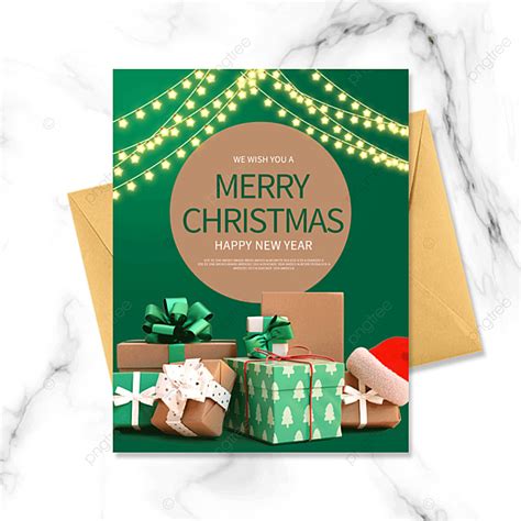 Green Christmas Greeting Card Template Download on Pngtree