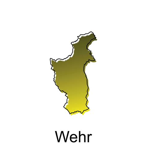 Map of Wehr illustration design. German Country World Map International