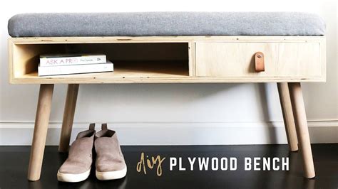 DIY Plywood Bench With Storage Learn How To Make A DIY Retro Entryway