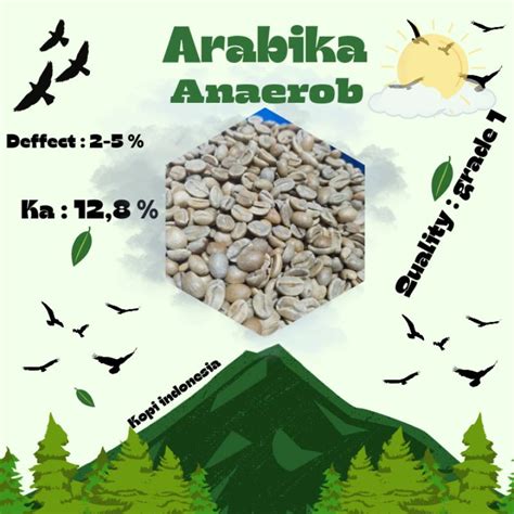 Jual Green Bean Biji Kopi Arabika Flores Bajawa Anaerob 1kg