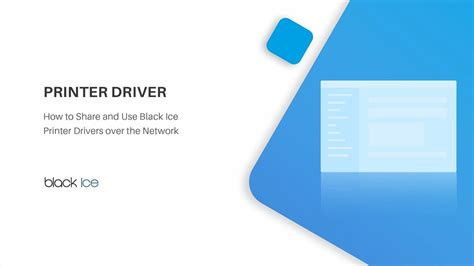 How To Share And Use Black Ice Printer Drivers Over The Network Youtube