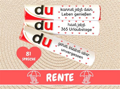 81 Duplo Banderolen Rente Geschenk Ruhestand Geschenk Kollegen Duplo