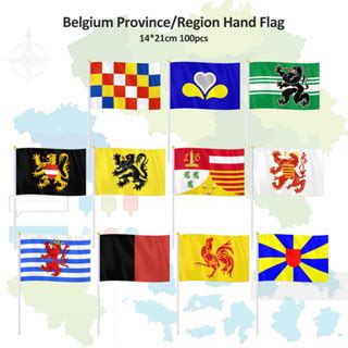 Pterosaur Cm Belgium Province Hand Flag Antwerp East Flanders