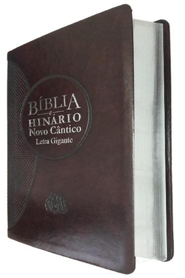 Bíblia e Hinário Novo Cântico I P B Letra Gigante capa macia marrom