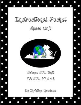 Space Instructional Packet Worksheets Quizzes Study Guides