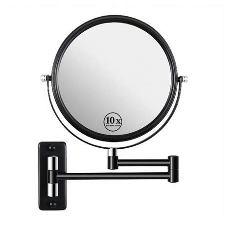 Funkol 8 In Small Round 1x 10x Magnifying 360° Swivel Wall Mounted Bathroom Makeup Mirror