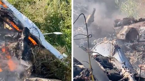 IMÁGENES FUERTES chocan dos avionetas en Durango hay 5 muertos entre