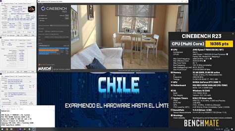 Samsarulz S Cinebench R23 Multi Core With BenchMate Score 19365 Cb