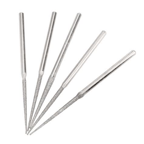 5pcs 3mm Shank Grinding Rods Mini Drill Diamond Grinding Head Bur