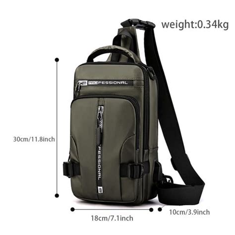 Men Nylon Crossbody Bag With Usb Charging Men Sling Backpack ®sling Backpack