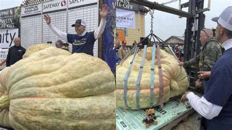 What Kg Giant Pumpkin Wins Annual Vegetable Contest Sets