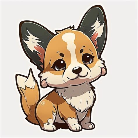 Un Perro De Dibujos Animados Con Una Cola Esponjosa Que Dice Corgi