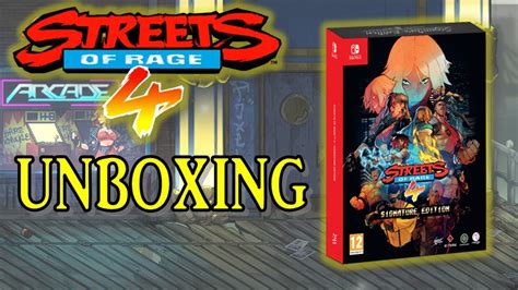 Streets Of Rage 4 Signature Edition Switch Unboxing YouTube