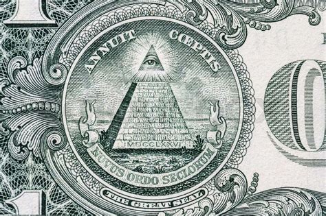 All Seeing Eye Masonic Sign Mason Symbol 1 One Dollar Stock Image