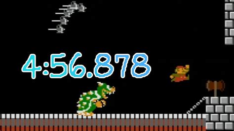 Super Mario Bros Any Speedrun 4 56 878 Youtube