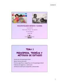 Psicopatología infantil y juvenil Apuntes de Psicopatología Docsity