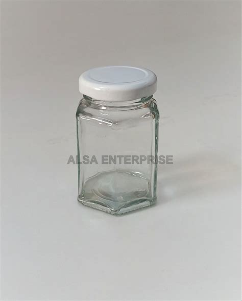 Tin Ml Hexagonal Glass Jar At Rs Piece In Ahmedabad Id