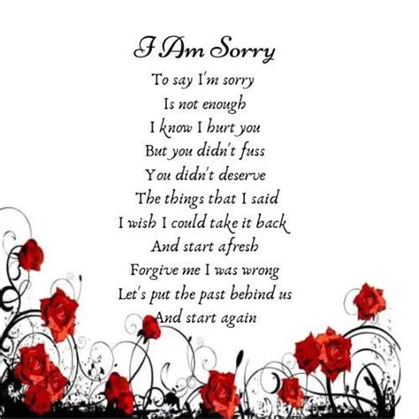 Best Poem For Saying Sorry Print Custom Poetry To Apologise From