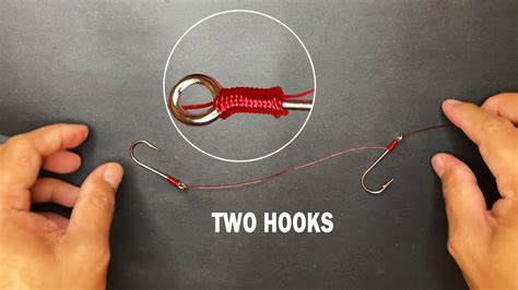 Fishing Knots How To Tie Hooks On A Single Line Youtube