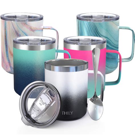 Stainless Steel Insulated Travel Mug Thily 12 Oz Vacuum Insulated