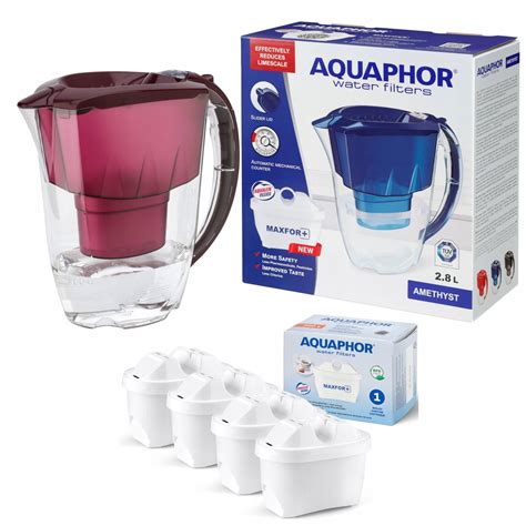 Dzbanek filtrujący Aquaphor Amethyst 2 8 l 4 wkłady wiśniowy