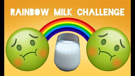 Rainbow Milk Challenge Vomit Alert Youtube