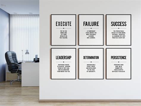 Buy Modern Office Wall Art Success Quote Business Workplace Online in ...