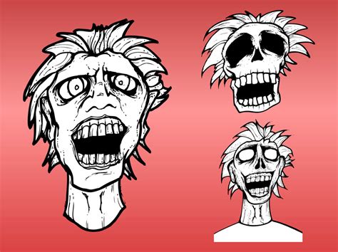 Scary Faces Vector Art And Graphics