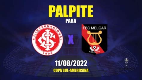 Palpite Internacional X Melgar Copa Sul Americana Apwin