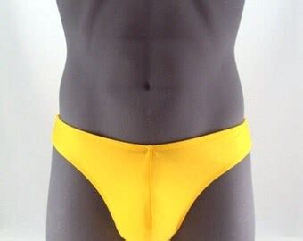 Black White Striped Print Men Bikini Swimsuit Swimwear