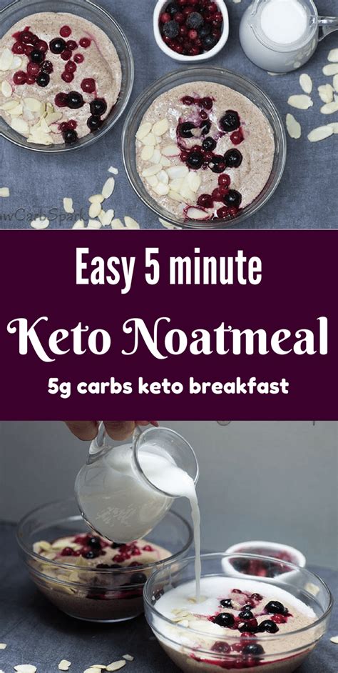 Easy 5 Minute Keto Oatmeal Low Carb Cereal For Breakfast