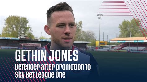 GETHIN JONES Defender After Promotion To Sky Bet League One YouTube