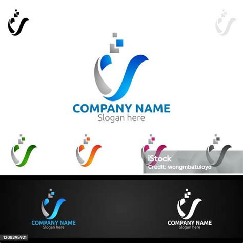 digital letter  symbol design stock illustration  image