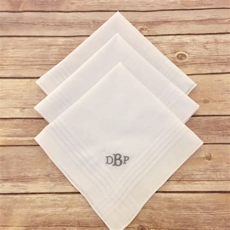 Monogrammed Pocket Square Etsy