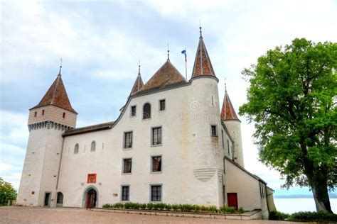 Castle Nyon stock image. Image of lake, blue, castel - 15068783