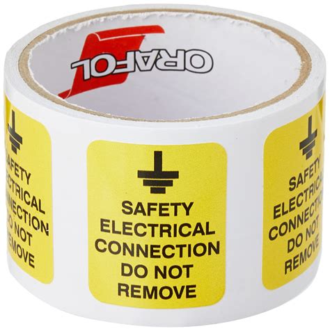 Caledonia Signs 59816 Safety Electrical Connection Do Not Remove Label