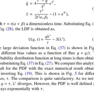 The Probability Distribution Function Calculated From Large Deviation