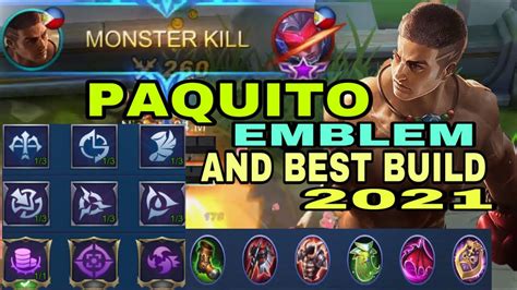 Paquito Best Build Gameplay Paquito Emblem Set Mlbb