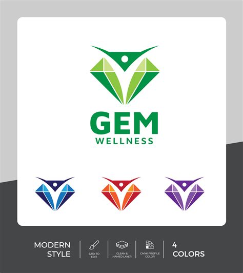 Wellness Healthcare Logo Vector 21450294 Vector Art at Vecteezy