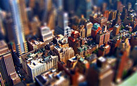 Tilt Shift Mini City Wallpaper